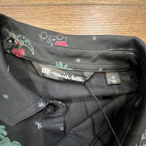 Travis Mathew California Christmas Polo Shirt New With Tags Golf Holiday Shirt S - Picture 3 of 10